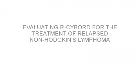 Evaluating R-CyBorD for the treatment of relapsed non-Hodgkin’s lymphoma