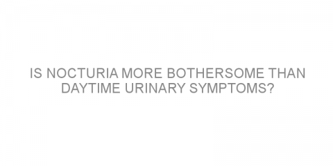 Is nocturia more bothersome than daytime urinary symptoms?