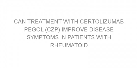 Can treatment with certolizumab pegol (CZP) improve disease symptoms in patients with rheumatoid arthritis?