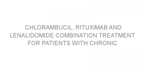 Chlorambucil, rituximab and lenalidomide combination treatment for patients with chronic lymphocytic leukemia