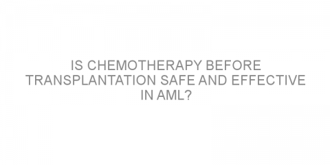 Is chemotherapy before transplantation safe and effective in AML?