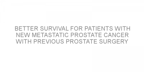 Better survival for patients with new metastatic prostate cancer with previous prostate surgery