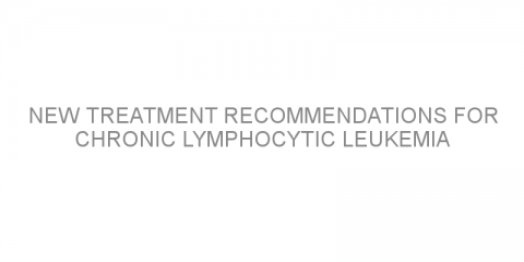 New treatment recommendations for chronic lymphocytic leukemia