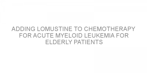 Adding Lomustine to chemotherapy for acute myeloid leukemia for elderly patients