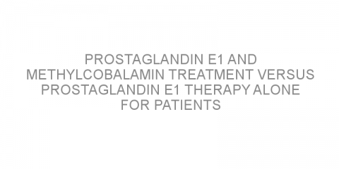 Prostaglandin E1 and methylcobalamin treatment versus Prostaglandin E1 therapy alone for patients with diabetic nerve disease