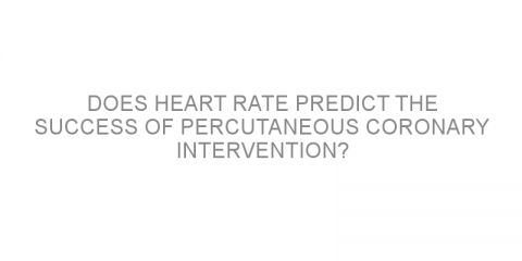 Does heart rate predict the success of percutaneous coronary intervention?