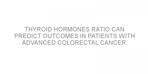 Thyroid hormones ratio can predict outcomes in patients with advanced colorectal cancer