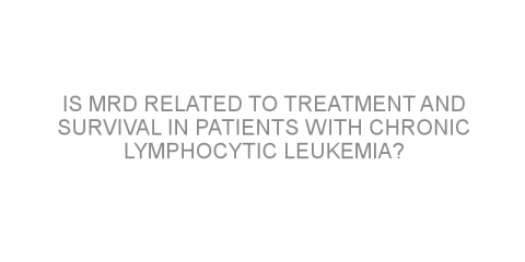 Is MRD related to treatment and survival in patients with chronic lymphocytic leukemia?