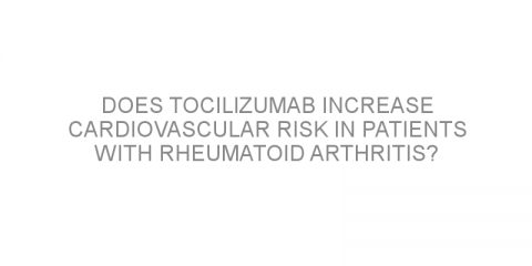 Does tocilizumab increase cardiovascular risk in patients with rheumatoid arthritis?