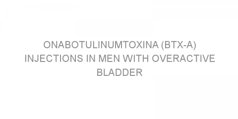 OnabotulinumtoxinA (BTX-A) injections in men with overactive bladder