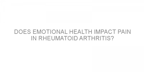 Does emotional health impact pain in rheumatoid arthritis?