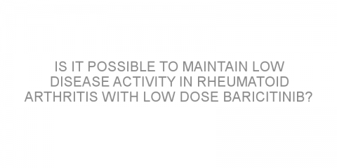 Is it possible to maintain low disease activity in rheumatoid arthritis with low dose baricitinib?