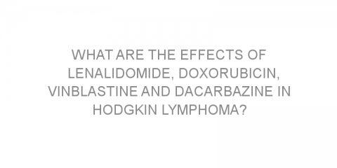 What are the effects of lenalidomide, doxorubicin, vinblastine and dacarbazine in Hodgkin lymphoma?