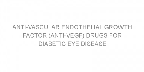 Anti-vascular endothelial growth factor (anti-VEGF) drugs for diabetic eye disease