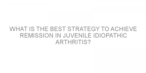 What is the best strategy to achieve remission in juvenile idiopathic arthritis?