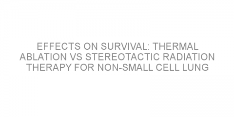 Effects on survival: thermal ablation vs stereotactic radiation therapy for non-small cell lung cancer