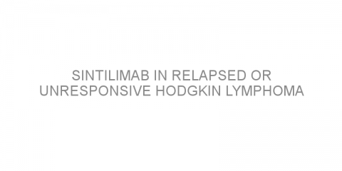 Sintilimab in relapsed or unresponsive Hodgkin lymphoma