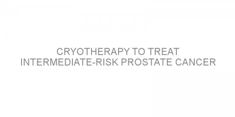 Cryotherapy to treat intermediate-risk prostate cancer