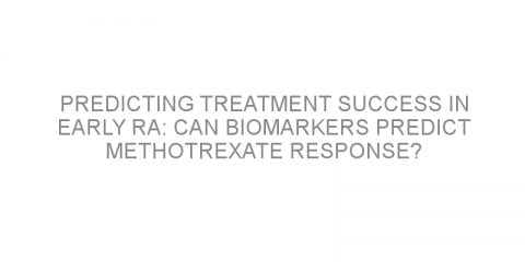 Predicting treatment success in early RA: can biomarkers predict methotrexate response?