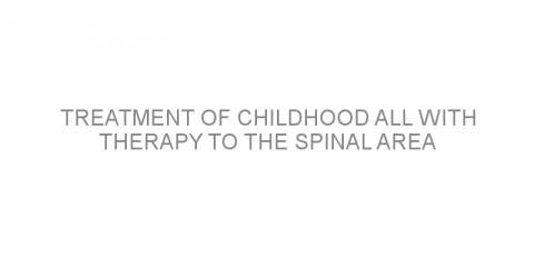 Treatment of childhood ALL with therapy to the spinal area