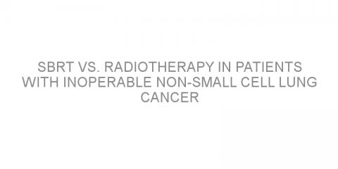 SBRT vs. radiotherapy in patients with inoperable non-small cell lung cancer