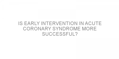 Is early intervention in acute coronary syndrome more successful?