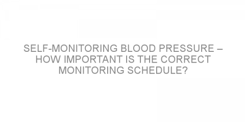 Self-monitoring blood pressure – how important is the correct monitoring schedule?