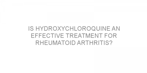 Is hydroxychloroquine an effective treatment for rheumatoid arthritis?