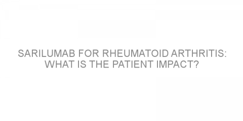 Sarilumab for rheumatoid arthritis: what is the patient impact?