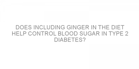 Does including ginger in the diet help control blood sugar in type 2 diabetes?