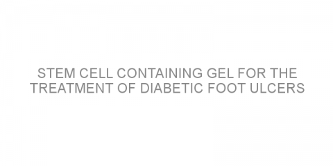 Stem cell containing gel for the treatment of diabetic foot ulcers