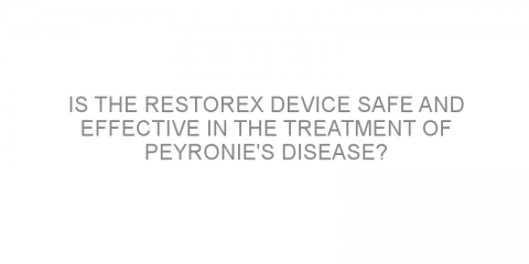 Is the RestoreX device safe and effective in the treatment of Peyronie’s disease?