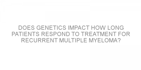 Does genetics impact how long patients respond to treatment for recurrent multiple myeloma?