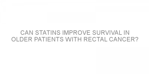 Can statins improve survival in older patients with rectal cancer?