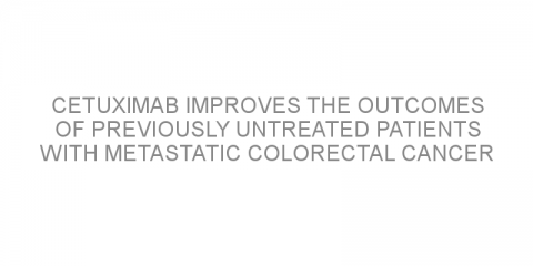 Cetuximab improves the outcomes of previously untreated patients with metastatic colorectal cancer