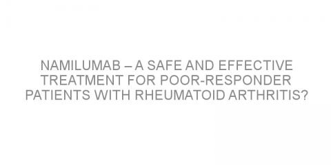 Namilumab – a safe and effective treatment for poor-responder patients with rheumatoid arthritis?