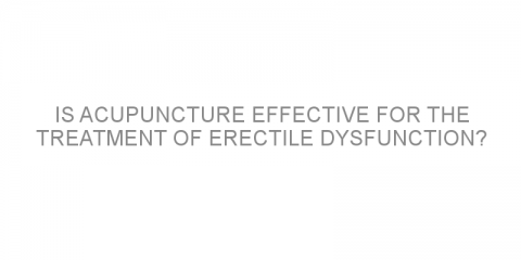 Is acupuncture effective for the treatment of erectile dysfunction?
