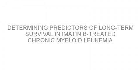 Determining predictors of long-term survival in imatinib-treated chronic myeloid leukemia