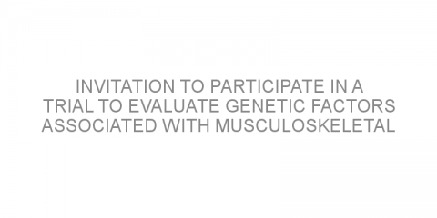 Invitation to participate in a trial to evaluate genetic factors associated with musculoskeletal symptoms in anastrozole treatment