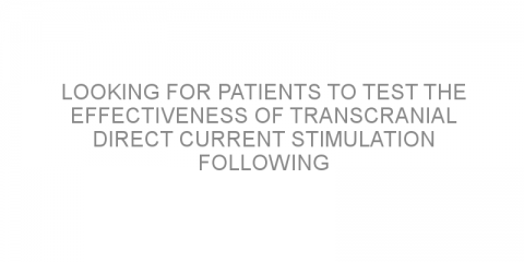 Looking for patients to test the effectiveness of transcranial direct current stimulation following left hemisphere stroke