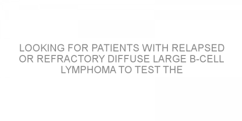 Looking for patients with relapsed or refractory diffuse large B-cell lymphoma to test the effective of ibrutinib during and following stem cell transplant