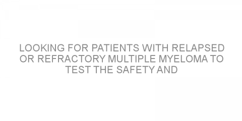 Looking for patients with relapsed or refractory multiple myeloma to test the safety and effectiveness of genetically engineered T-cells alone or with immunotherapy