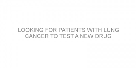 Looking for patients with lung cancer to test a new drug