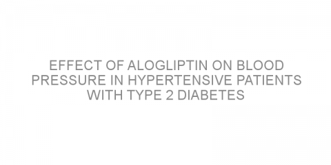 Effect of alogliptin on blood pressure in hypertensive patients with type 2 diabetes