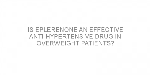 Is eplerenone an effective anti-hypertensive drug in overweight patients?