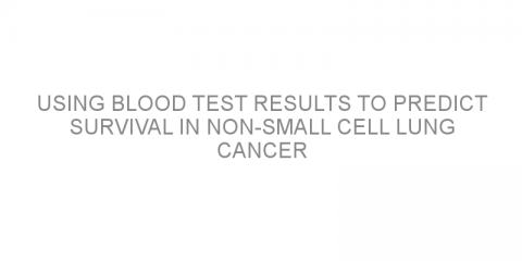 Using blood test results to predict survival in non-small cell lung cancer