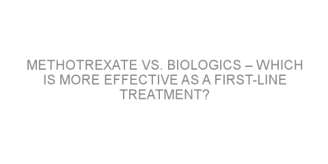 Methotrexate vs. biologics – which is more effective as a first-line treatment?