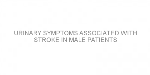 Urinary symptoms associated with stroke in male patients