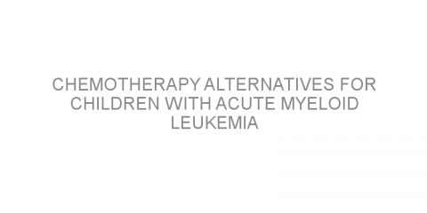 Chemotherapy alternatives for children with acute myeloid leukemia