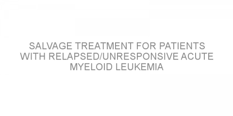 Salvage treatment for patients with relapsed/unresponsive acute myeloid leukemia